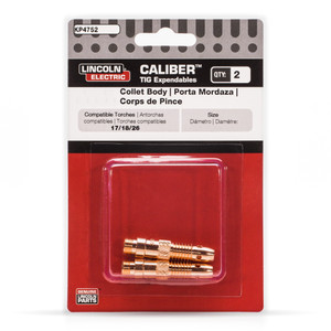 Lincoln Caliber Collet Body - 1/8" (3.2 mm), 17/18/26 Torches - 2/pack - KP4752-18 Lincoln Caliber Collet Body - 1/8" (3.2 mm), 17/18/26 Torches - 2/pack - KP4752-18