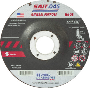 United Abrasives-SAIT 20915 A60S General Purpose Cutting