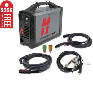 Hypertherm Powermax 45 SYNC Plasma Cutter w/ CPC Port, 20 ft. 75 Degree & 25 ft. 15 Degree Handheld Torch 088564 Hypertherm Powermax 45 SYNC Plasma Cutter w/ CPC Port, 20 ft. 75 Degree & 25 ft. 15 Degree Handheld Torch 088564