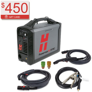 Hypertherm Powermax 45 SYNC Plasma Cutter w/ CPC Port, 20 ft. 75 Degree & 25 ft. 15 Degree Handheld Torch 088564