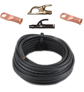 Complete Set of 1/0 x 100' Welding Lead Cable & Connectors