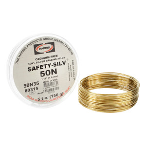 Harris Safety-Silv 50N 1/16" x 5 toz High Silver Brazing Alloy 50N35