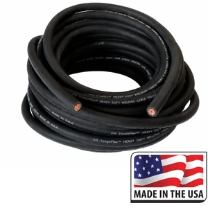 Kalas ToughFlex 2/0 Welding Cable 25 Foot Black - Made In USA