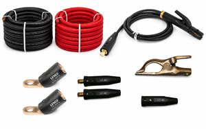 Direct Wire Set of 2/0 x 100' Welding Cable Red & Black, Whip & Connectors