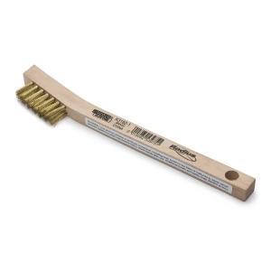 Lincoln 3 x 7 in. Brass Wire Brush with Wood Handle - K3182-1