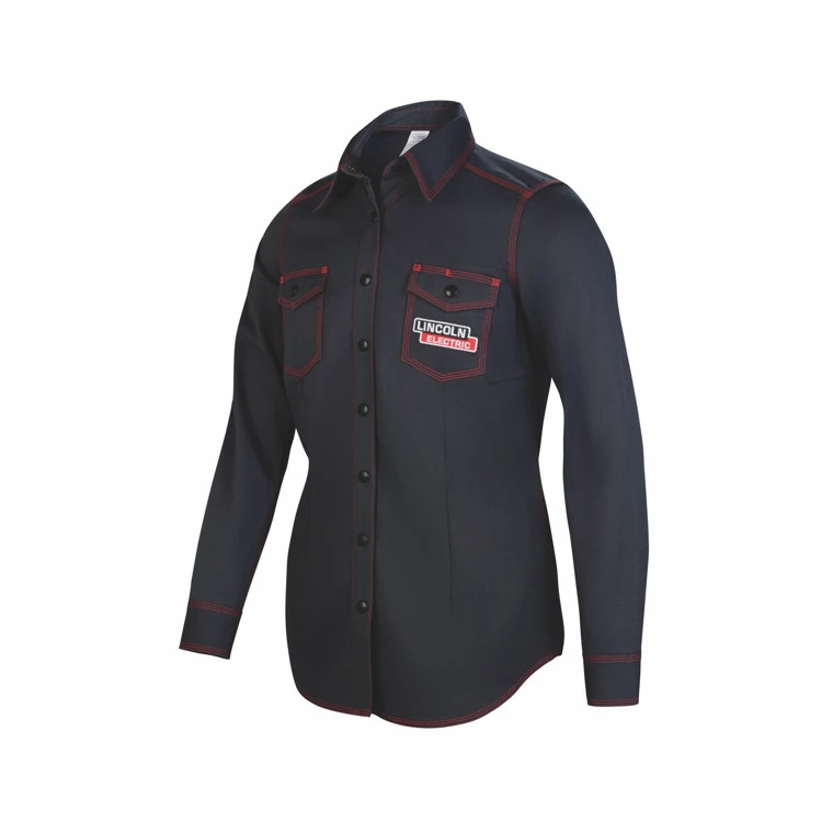 Lincoln Electric Signature Series Women's Black FR Welding Work Shirt - K6124-W