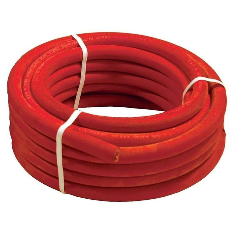 100 Foot of Red 1/0 Flex-A-Prene Welding and Battery Cable Made In USA
