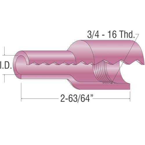 Profax 54N17L Alumina Cup 5/16 x 2-63/64 17-18-26 Series TIG Torch - 10 Pack