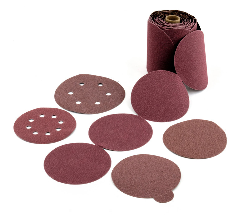 United Abrasives-SAIT 36524 3S Stearated Aluminum Oxide Paper Disc for Wood and Bare Metal , 5" Individual PSA Disc, 180 Grit, 100-Pack