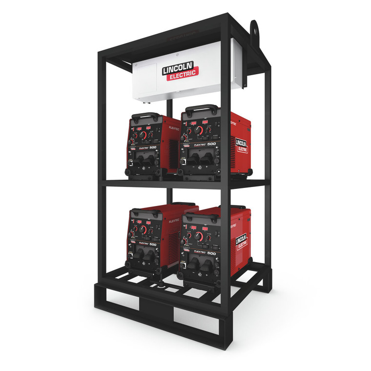 Lincoln Flextec 500X Multi Process Welders 4-Pack Rack - K4466-1