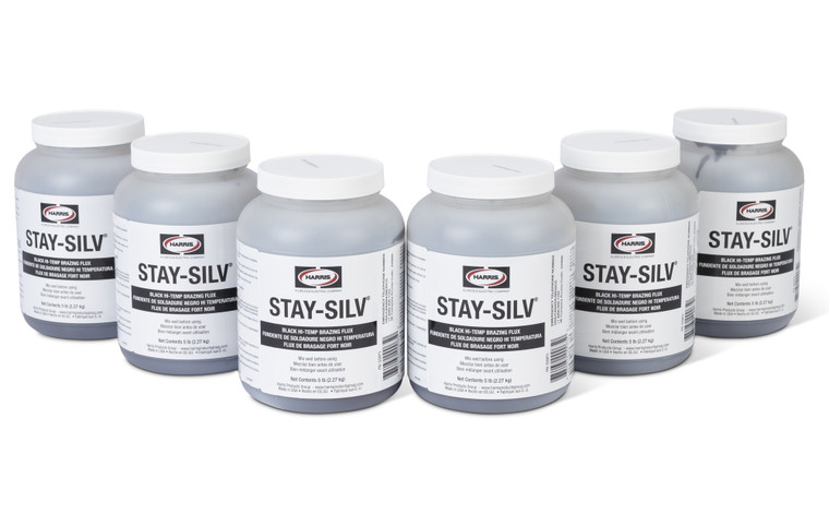  Harris Stay-Silv Black Brazing Flux 5 lb. Jar (6 Pack) - SSBF5 