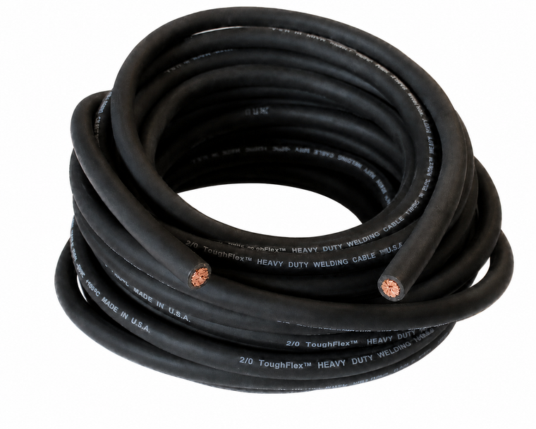 Kalas ToughFlex 2/0 Welding Cable 25 Foot Black - Made In USA