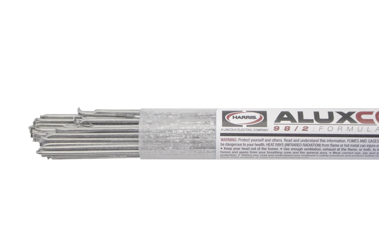 Harris ALUXCOR ZN98/2 Flux-Cored Zinc Aluminum Brazing Alloy .094 in x 20 in. - 1 lb Tube - ZN98CW20500L