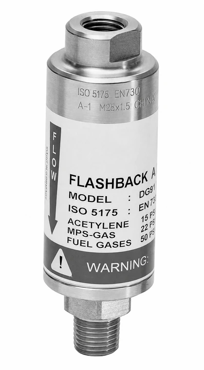 Harris Stainless Steel High-Flow Regulator Flashback Arrestor - 4300146
