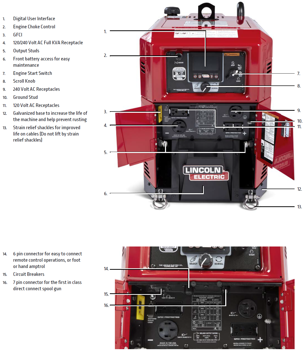 Lincoln Ranger 260MPX Engine Welder Generator K34581