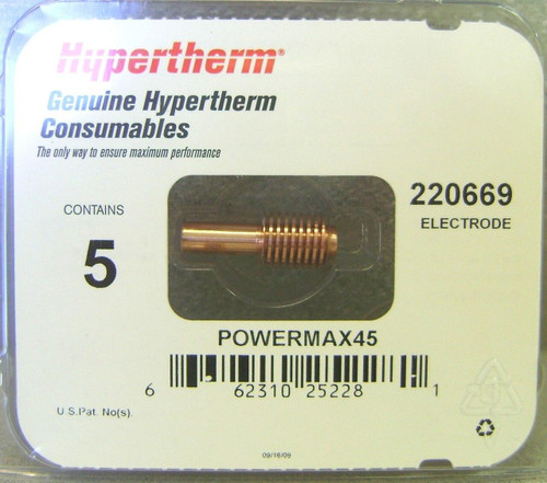 5pcs 220669 Plasma Electrodes For Hypertherm Powermax 45 XS 5pcs 220669 Plasma Electrodes For Hypertherm Powermax 45 XS