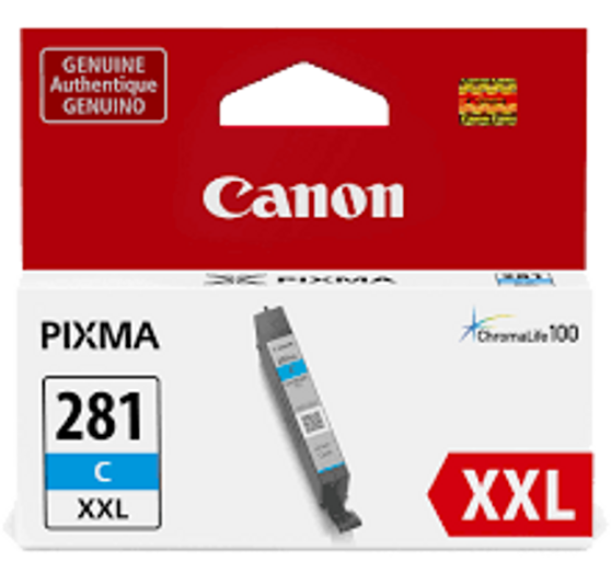 CLI-281XXL CYAN FOR  TS9120,  TS8120,  TS6120,  TR8520,  TR7520