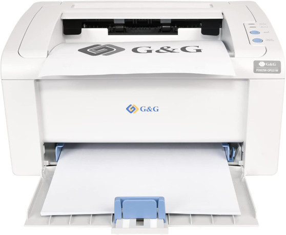 G&G P2022W Compact Monochrome Laser Printer, Wireless Networking, Home Office Use, Grey Printer with Mobile Printing