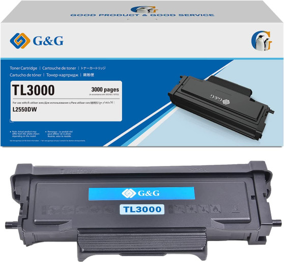 G&G TL3000 Black High-Yield Toner Cartridge, Works with G&G L2550DW, Page Yield Up to 3,000 Pages