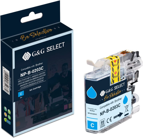 G&G Select Compatible Ink Cartridge for Brother LC203 550 Pages use for Brother MFC-J460DW/J480DW/J485DW/J680DW/J880DW/J885DW/J4420DW/J4320DW/J4620DW/J4625DW/J5320DW/J5520DW/J5620DW/J5720DW