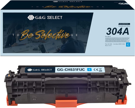 G&G Select Remanufactured Toner Cartridge Replacement for Canon 118 CC531A for HP 304A CRG 118 to use with MF726Cdw, MF729Cdw, MF8580Cdw, LBP7660Cdn Printer