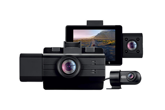 GekoGear Scout Pro 2K HD 3-Channel Wi-Fi GPS Dash Cam