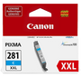 CLI-281XXL CYAN FOR  TS9120,  TS8120,  TS6120,  TR8520,  TR7520