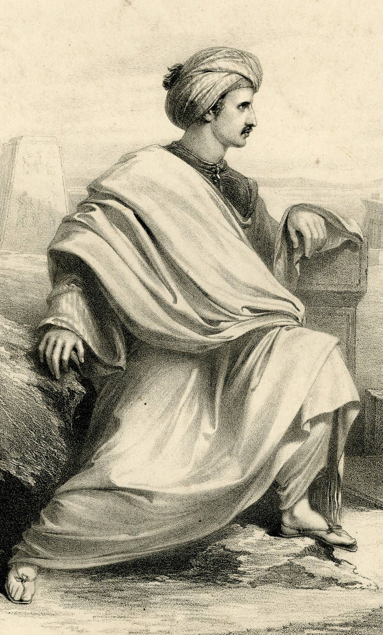 Antique Master Print-PORTRAIT-EDWARD WILLIAM LANE-ARABIC SCHOLAR