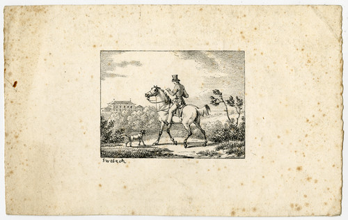 Antique Master Print-GENRE-HORSE-RIDER-DOG-Swebach-Desfontaines-ca. 1815 - Main Image