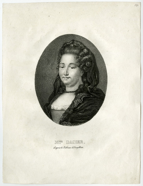 Antique Master Print-PORTRAIT-MME DACIER-Largilliere-ca. 1830 - Main Image