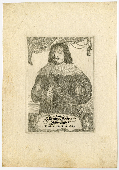 Antique Master Print-PORTRAIT-HANS GEORG GUTTHATER-Gutthater-1643 - Main Image