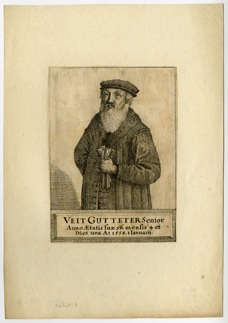 Antique Master Print-PORTRAIT-VEIT GUTTHATER-Gutthater-ca. 1650 - Main Image