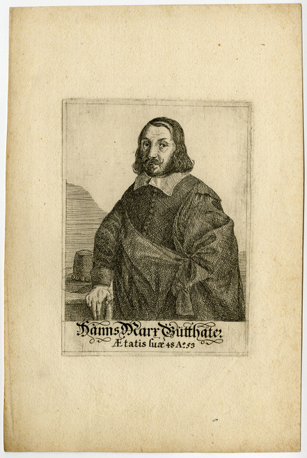 Antique Master Print-PORTRAIT-HANNS MARCUS GUTTHATER-ARTIST-Gutthater-1653 - Main Image