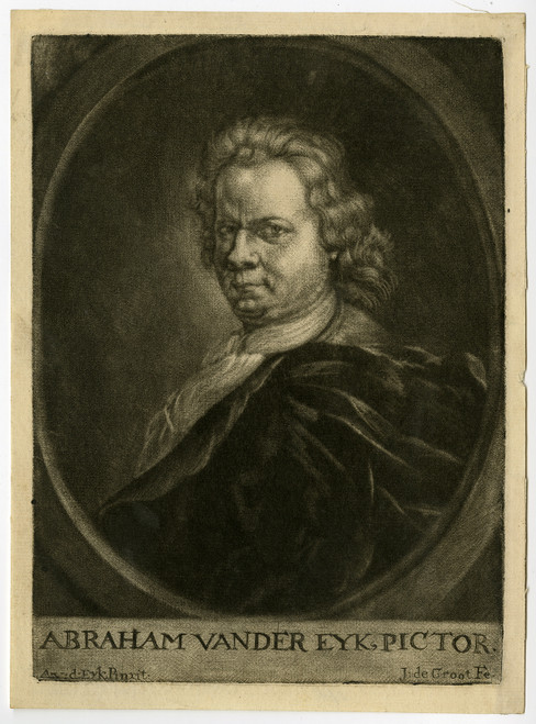 Antique Master Print-PORTRAIT-PAINTER-ABRAHAM VAN DER EYCK-De Groot-ca, 1740 - Main Image