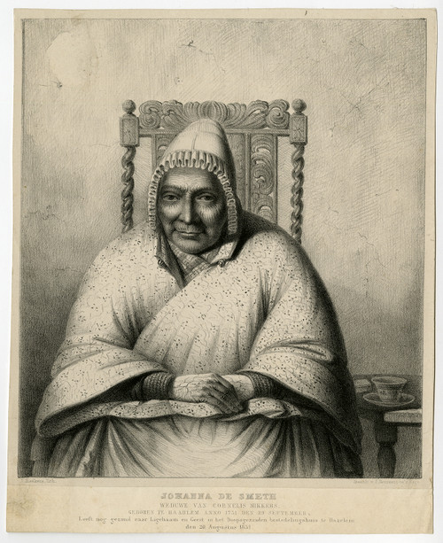 Antique Master Print-PORTRAIT-JOHANNA DE SMETH-WIDDOW MIKKERS-Reekers-1851 - Main Image
