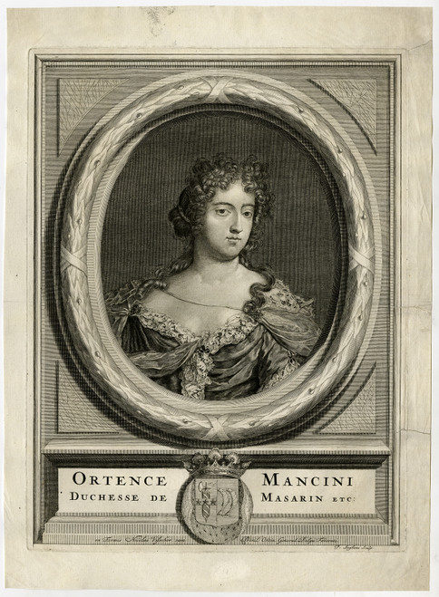 Antique Print-PORTRAIT-HORTENCE MANCINI-MAZARIN-MISTRESS-Stevens-Ca. 1680 - Main Image