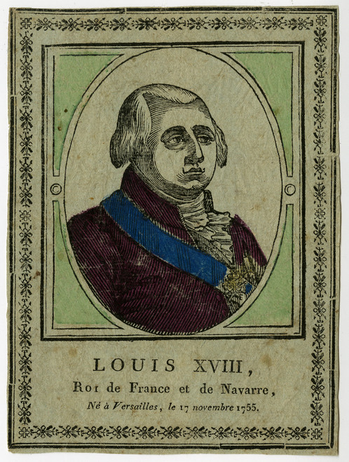 Antique Master Print-PORTRAIT-LOUIS XVIII-Anonymous-ca. 1780 - Main Image