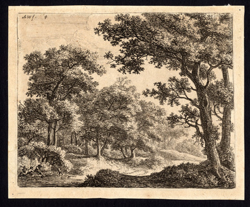 Antique Master Print-LANDSCAPE-POND-H.36 I (2)-Waterloo-1680 - Main Image