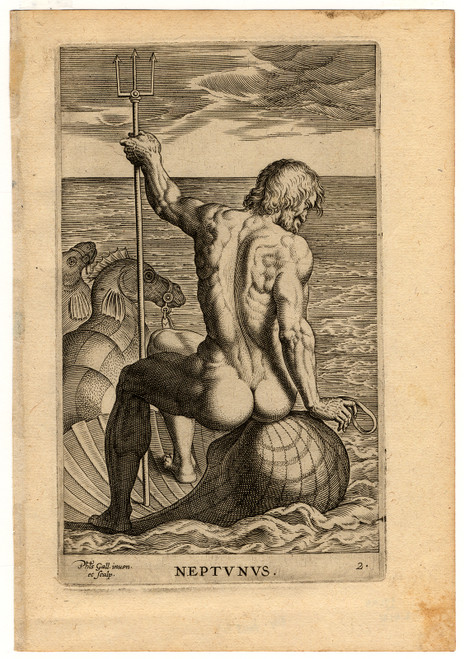 Antique Master Print-NEPTUNUS-SEAGOD-Galle-1586 - Main Image