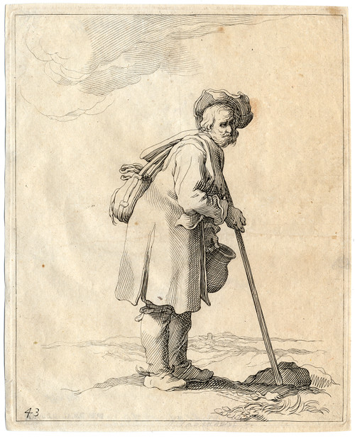 Antique Master Print-SLING BAG-JUG-CANE-F. Bloemaert -A. Bloemaert-ca. 1650 - Main Image