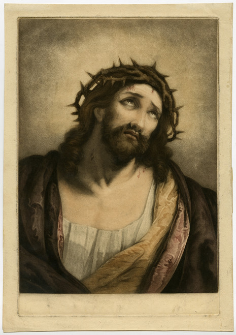 Antique Master Print-RELIGION-CHRIST-MAN OF SORROWS-Reni-Turner-1813 - Main Image
