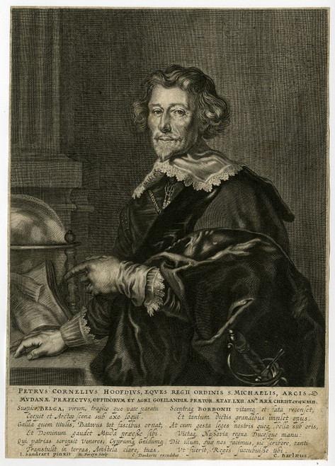 Antique Master Print-PIETER CORNELISZ. HOOFT-Sandrart-Van Persijn-ca. 1650 - Main Image