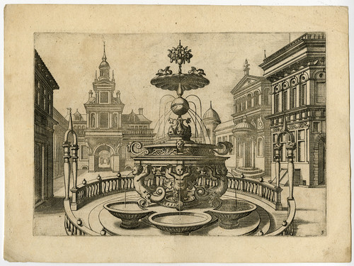 Antique Print-ORNAMENT-ELABORATE FOUNTAIN-Vredeman de Vries-Van Doetecum-1562 - Main Image