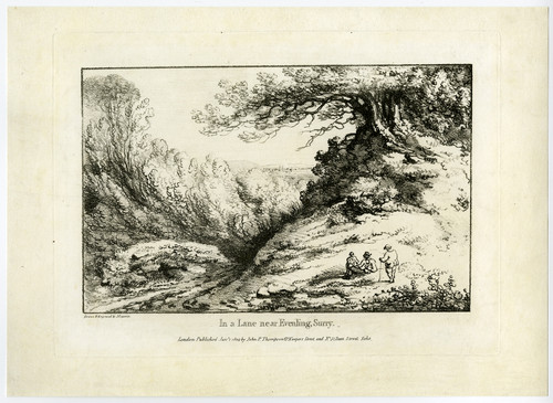 Antique Master Print-LANDSCAPE-ENGLAND-EVENLING-SURREY-Laporte-1804 - Main Image