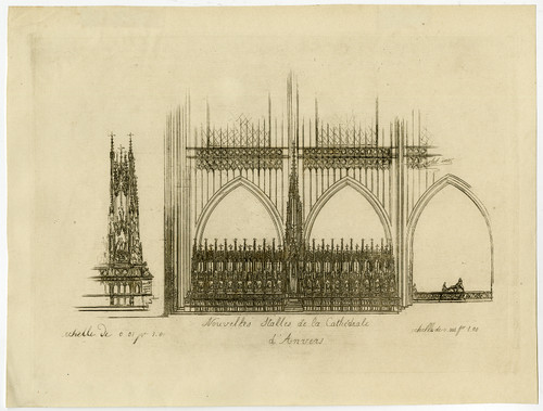 Antique Master Print-HISTORY-CATHEDRAL-ANTWERP-STALLES-Durlet-1842 - Main Image