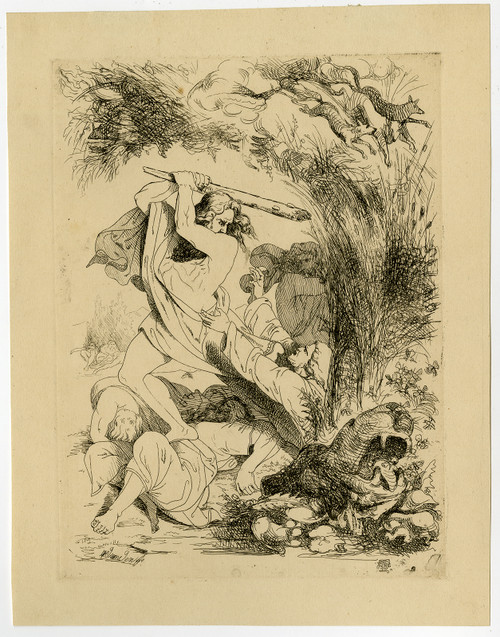 Antique Master Print-GENRE-ALLEGORY-ANGER-Vianden-ca. 1844 - Main Image