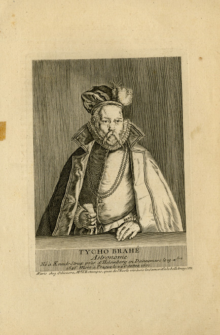 Antique Master Print-PORTRAIT-ASTRONOMER-TYCHO BRAHE-ODIEUVRE-Gheyn-1733-1741 - Main Image