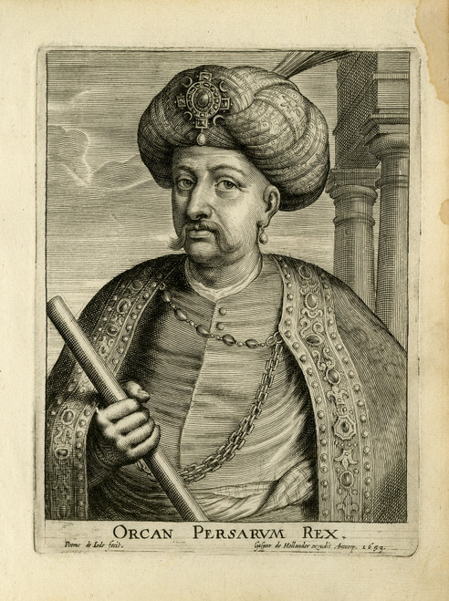 Antique Master Print-Portrait of Orhan I-Jode-1659 - Main Image Antique Master Print-Portrait of Orhan I-Jode-1659 - Main Image
