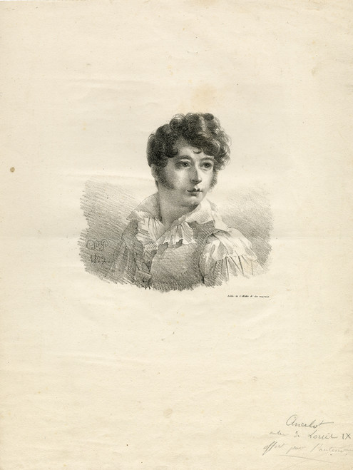 Antique Master Print-Portrait of Jacques Arsene Francois Ancelot-Prince-1822 - Main Image Antique Master Print-Portrait of Jacques Arsene Francois Ancelot-Prince-1822 - Main Image