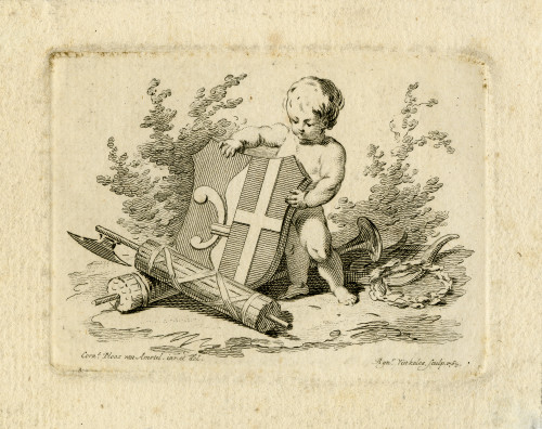 Rare Antique Master Print-Coat of arms-Witsen-Vinkeles-Ploos van Amstel-1765 - Main Image Rare Antique Master Print-Coat of arms-Witsen-Vinkeles-Ploos van Amstel-1765 - Main Image